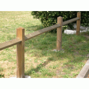 Pack barrière bois lisse losange_1
