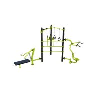 Station Combo 3-7 - Barre traction poignée, Chest Press,  Pull,  Espalier, TRX, Chaise romaine_1