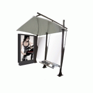Abri bus Swing - structure en acier - bardage en verre sécurit - avec banquette - dimensions 304 x 190 cm_1