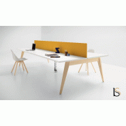 Bureau bench 4 personnes Pigreco Up - Martex - Non, Blanc, 280_1