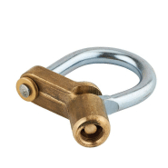 Cadenas d'artillerie 129 à talon coudé - anse acier zingué - condamnation par triangle - THIRARD_1