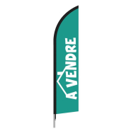 Beach flag imprimé - en forme de plume - MOTOS_1