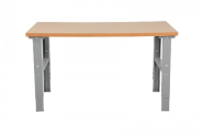 Établi à hauteur réglable - Largeur 1600 et 2000 mm - Profondeur 800 mm - Hauteur 740 à 1100 mm - Plateau médium, chêne, Aluzink, vinyl ou laminé - Capacité 500 kg_1