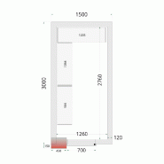 Kit de rayonnage pour Chambres Froides Négatives Tefcold CRNF1530_1