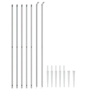Vidaxl clôture à mailles losangées avec ancrage argenté 1,4x10 m 154019_1