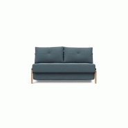 Innovation Living - Canapé design Cubed Wood 02 convertible lit 140x200 cm - tissu Vivus Dusty Blue_1