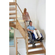 Monte-escalier mobile PT Plus 125 - avec fauteuil roulant manuel standard prééquipé - capacité 125 kg_1