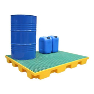 Plateforme de rétention basse 240 litres en PEHD - plastique jaune - robuste et sécurisée_1