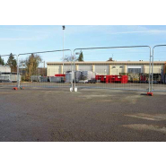 Portail grillagé véhicule 7m x 2m - accès chantier ou manifestation - adaptable barriérages grillagés_1