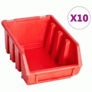 Vidaxl kit de bacs de stockage et panneaux muraux 29 pcs rouge et noir 146283_1