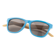 Lunettes de soleil - monture plastique coloré et branches bambou - protection UV 400 catégorie 3_1