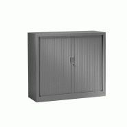 Armoire à rideaux classique unie - L120 x H120 cm - monobloc avec serrure et rideaux PVC_1