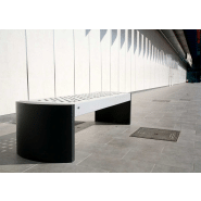 Banc public en acier galvanisé - modèle Trau UM396E - traitement Ferrus anticorrosion_1