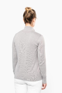 Cardigan zippé femme - Coupe cintrée - Col cheminée - Réf : K962 - Marque Kariban_1