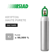 Krypton (Kr) - gaz rare haute pureté pour isolation thermique double/triple vitrage haute performance