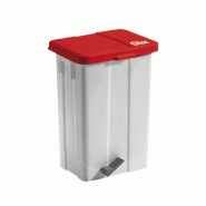 Poubelle à pédale 50L Gilac - Rouge_1