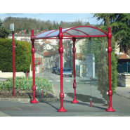 Station bus Province Agora - Réf : 529221.Gpro - Abri de bus en aluminium avec bardage en verre Sécurit® et toiture anti-UV_1