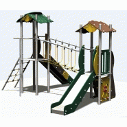 Structure de jeux combinée inox 2 tours gamme Ama'Zone - AMA21207I - Créa Équipements pour enfants de 2 à 12 ans_1
