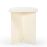 Table de présentation Anniversaire RETIF carré beige 40x40x45 cm_1