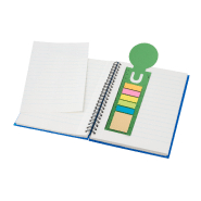 Marque-pages et règle écologique en plastique à base de paille de blé - 25 notes adhésives et 125 marqueurs de page - Couleur vert_1