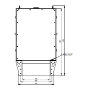 Groupe électrogène industriel Canopy Drawing - AP110 - Capacité 240L - Couleur RAL 1015_1