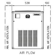 Machine à glace professionnelle sans cabine de stockage