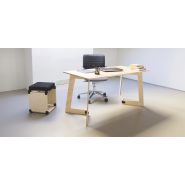 Bureau droit en bois démontable - Karya - Design simple et modulable - Connecteurs PlayWood™_1