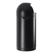 Réf. 57428 - CYVOMAX - Cendrier corbeille Rossignol - Plastique polyéthylène et inox - Noir 52L_1