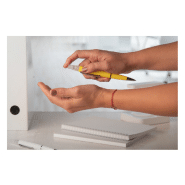 Stylo spray - Stylo à bille en plastique avec spray désinfectant intégré - Capacité 3 ml - Encre bleue_1