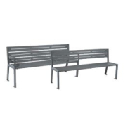 Banc urbain tout acier Silaos - Fabrication écoresponsable et durable - Garantie 10 ans anticorrosion_1