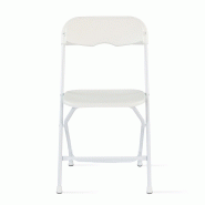 Chaises pliantes de réception - Lot de 10 - Structure acier époxy, assise PEHD, usage intérieur/extérieur_1