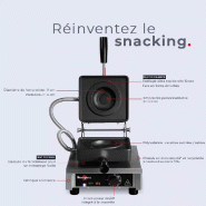 Krampouz K-Presse - Presse à pain snacking professionnelle - Moule rond de 9 cm_1