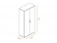 Armoire haute portes battantes HOMERE L90xH197 - Atra_1