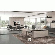 Bureau d'angle sur crédence bois X9- Officity - 172, Droite, Orme gris_1