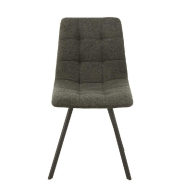 Chaise Milena gris foncé - design moderne en velours avec pieds en métal laqué noir - dimensions 54x86x45 cm_1