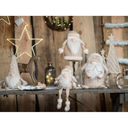 Gnome trapeur barry casquette avec Etoile led 25cm x 19cm x 30cm_1