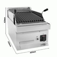 Grill à gaz en pierre de lave - 7 kW - Grille inclinable  - Mario 700 | GGM -GLGK400-E_1