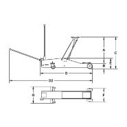 Rh310 - crics rouleurs hydrauliques Rodcraft - capacité 10T - avec pédale de levage rapide et contrôle de descente LCS_1