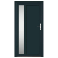 Vidaxl porte d'entrée anthracite 108x208 cm pvc 3157105_1