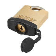 Cadenas à clé Mach 3 AP 40 mm avec bumper - Laiton monobloc, anse inoxydable et haute sécurité extérieure_1