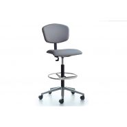 Chaise de bureau pivotante - Dromeas - avec repose-pied réglable et piètement en aluminium_1