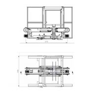 Liaison retourneur pour machines à palettes - Platon - Hauteur 1500 mm - Rotation 180° avec réglage motorisé_1