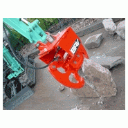 Pince de démolition BAVmicro - dents carbure tungstène, mâchoires Hardox, rotation 90°_1