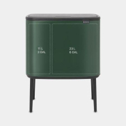 Poubelle Bo Touch Bin Brabantia - 34 litres - Pine Green - 2 compartiments_1