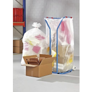 Sac-poubelle FIRST à plis latéraux 500L - PE basse densité - Transparent - Réf.: 722605 49_1