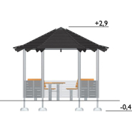 Uniplay Miami réf-8020955 - Hags - Chalet en bois avec fondation à enterrer_1