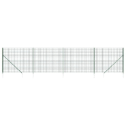 Vidaxl clôture en treillis métallique et piquet d'ancrage vert 1,6x10m 154132_1