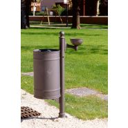 2275.000.002 - Poubelles Melia - Neri - Hauteur 110 cm - Acier galvanisé avec anneau serre-sac_1