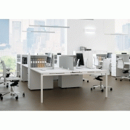 Bureau de direction IDEA+01 - avec retour, caisson 3 tiroirs et coussin - L 180 x Prof. 181.5 x H 72.5 cm_1