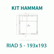 KIT CABINE HAMMAM À CARRELER RIAD 5 - 193X193 - 5 PLACES_1